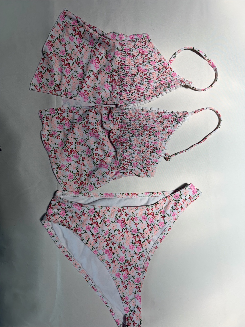 Pink Floral Two-Piece Swim Set